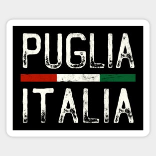 Puglia, Italia - Vintage Style Typography Design Magnet